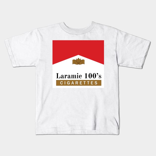 Laramie Cigarettes Kids T-Shirt by winstongambro